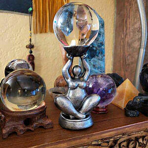Goddess Crystal Ball Holder